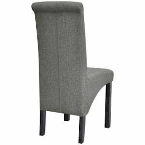 Jídelní židle 2 ks světle šedé textil - obrázek 5