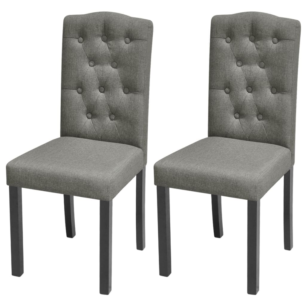 Jídelní židle 2 ks šedé textil