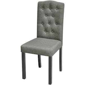 Jídelní židle 2 ks šedé textil - obrázek 2