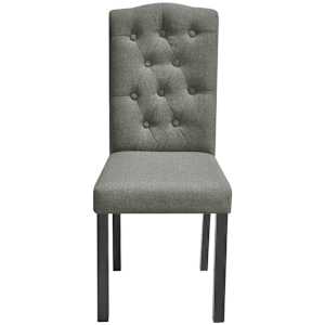 Jídelní židle 2 ks šedé textil - obrázek 3