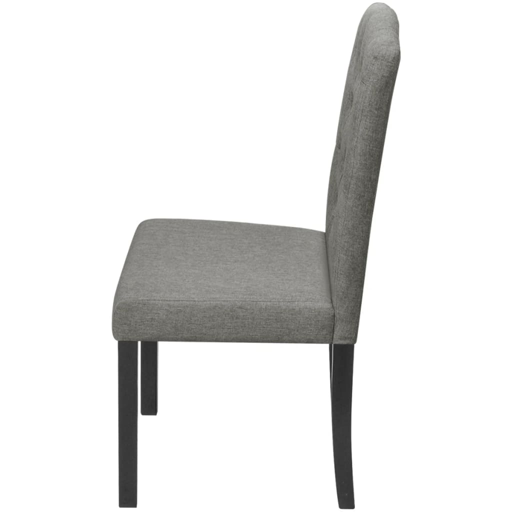 Chaise de salle à manger 4 pcs Tissu Gris foncé Lo