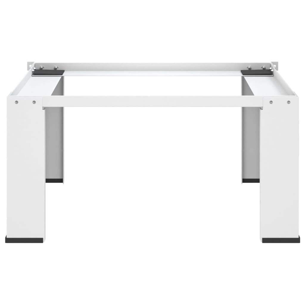 Socle avec Étagère pour Machine à Laver 63 x 54 x 31 cm Blanc [en