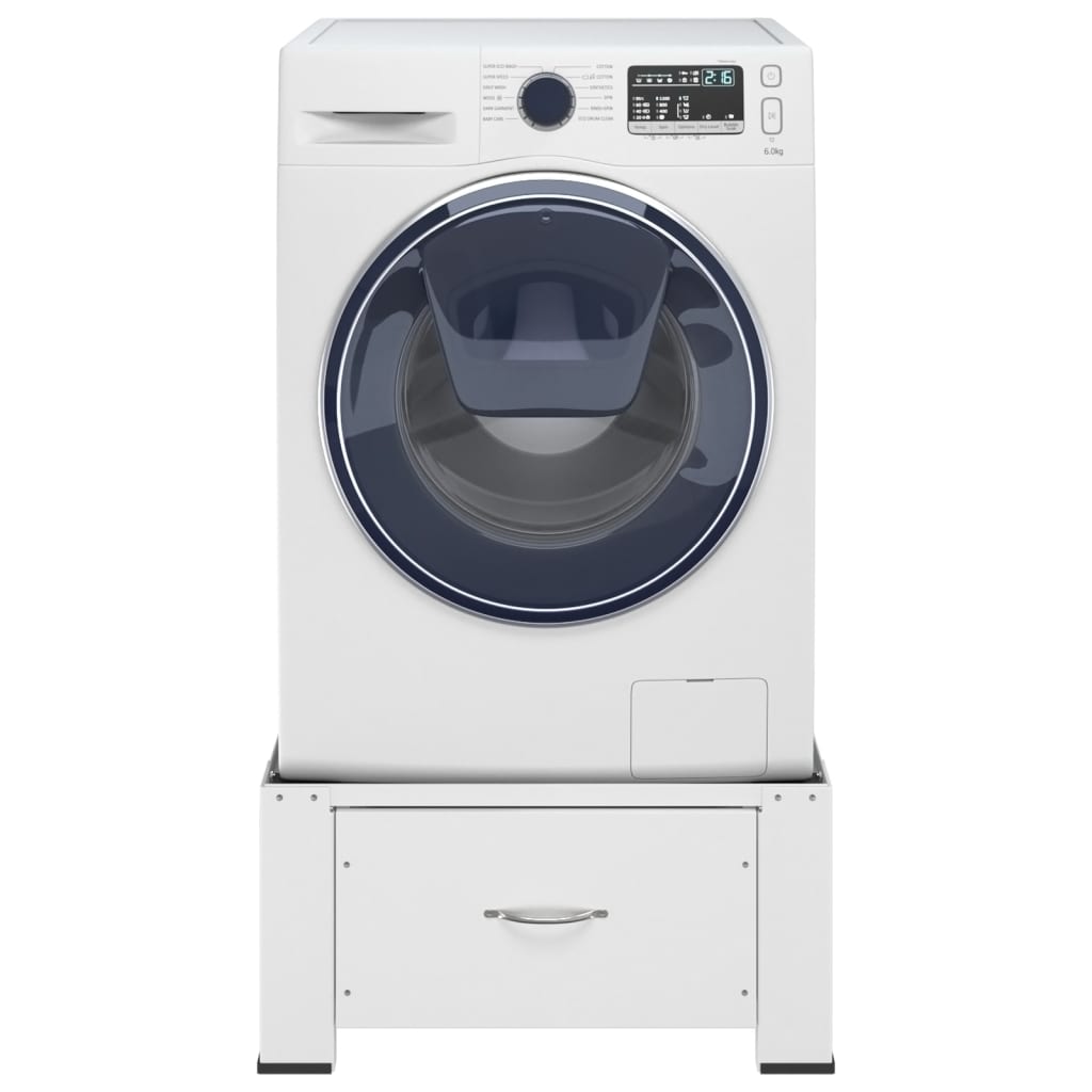 

vidaXL Voetstuk voor wasmachine met lade wit