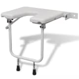 vidaXL Assento para duche de aço, branco