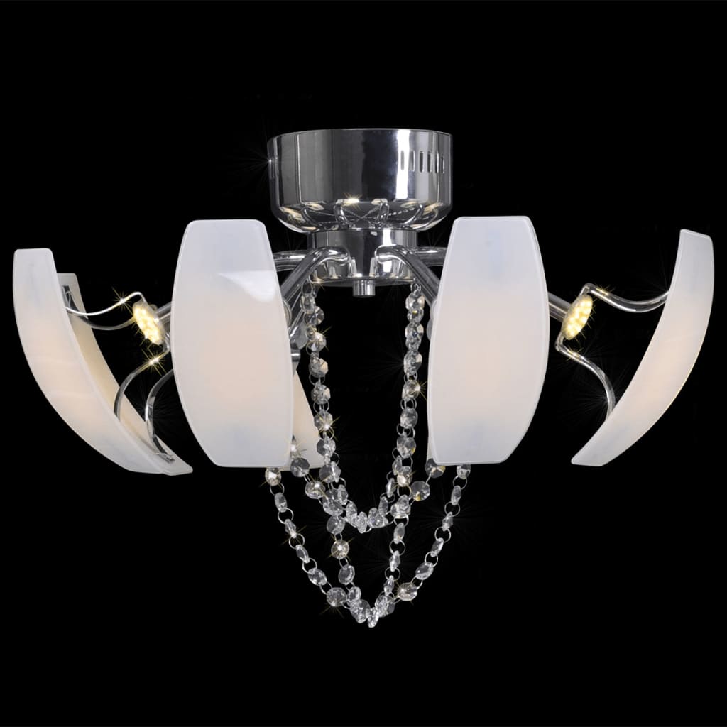 Lustră candelabru cu cristale și iluminare LED cu diametru de 52 cm vidaxl.ro