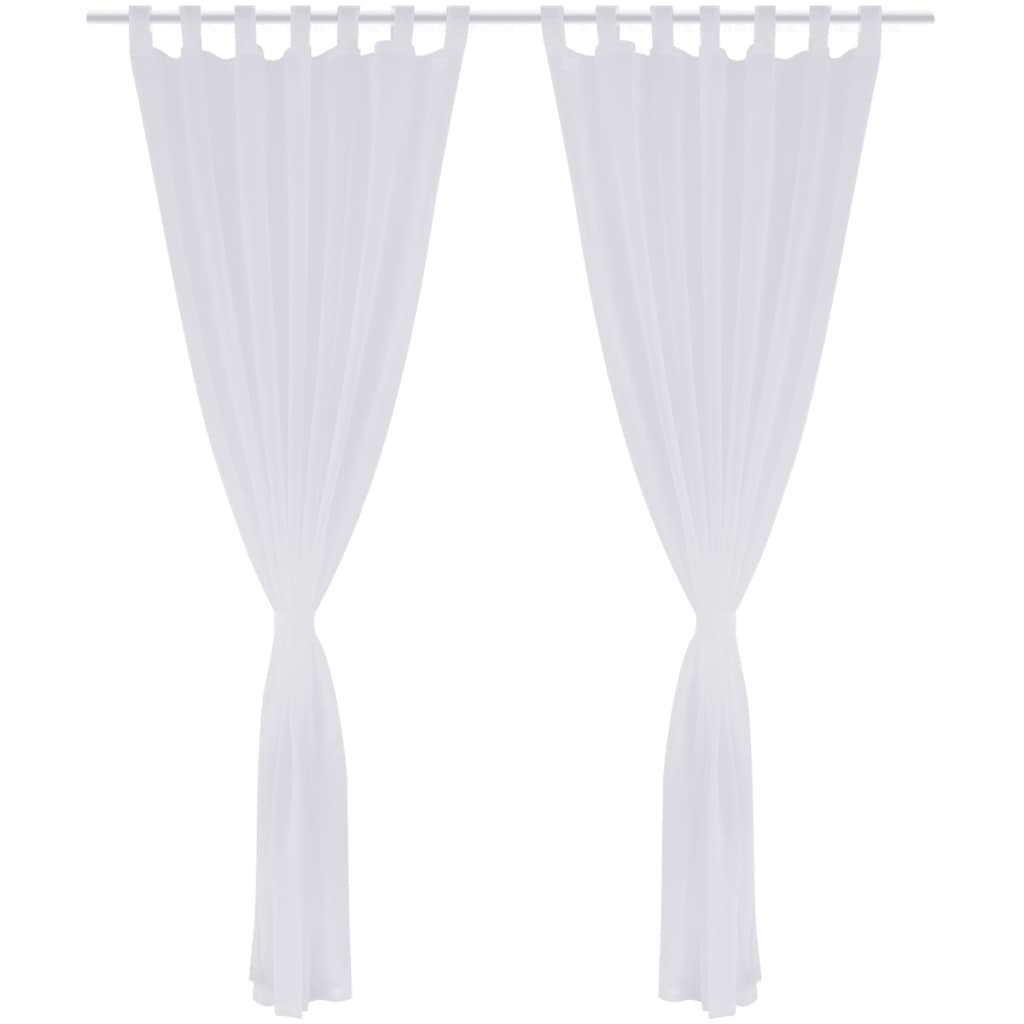 

vidaXL 2 Vitrages Linnenachtig 135 x 245 cm wit
