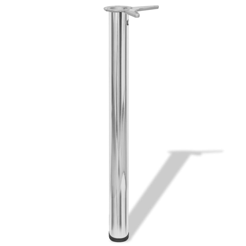 

vidaXL 242133 4 Height Adjustable Table Legs Chrome 710 mm