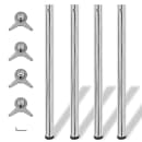 Pernas de mesa ajustáveis ​​em altura, 4 pcs, 870 mm, cromado