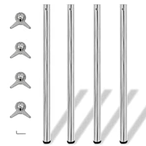 4 výškově nastavitelné stolové nohy chrom 1100 mm - obrázek 1