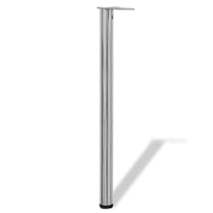 4 stolové nohy s nastavitelnou výškou, broušený nikl, 870 mm - obrázek 2