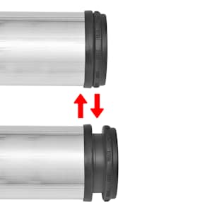 4 stolové nohy s nastavitelnou výškou, broušený nikl, 1100 mm - obrázek 3