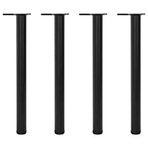 4 stolové nohy s nastavitelnou výškou černé, 710 mm