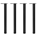 4 pernas de mesa, altura ajustável, preto 710 mm