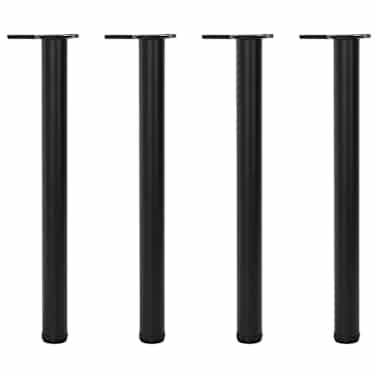4 pernas de mesa, altura ajustável, preto 710 mm[1/4]