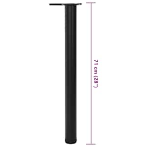 4 stolové nohy s nastavitelnou výškou černé, 710 mm - obrázek 7