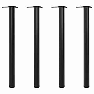 242140 4 Height Adjustable Table Legs Black 870 mm