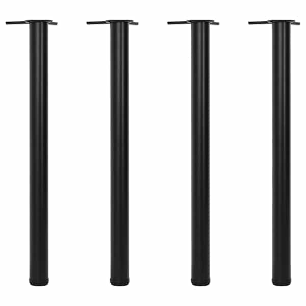 242140 4 Height Adjustable Table Legs Black 870 mm