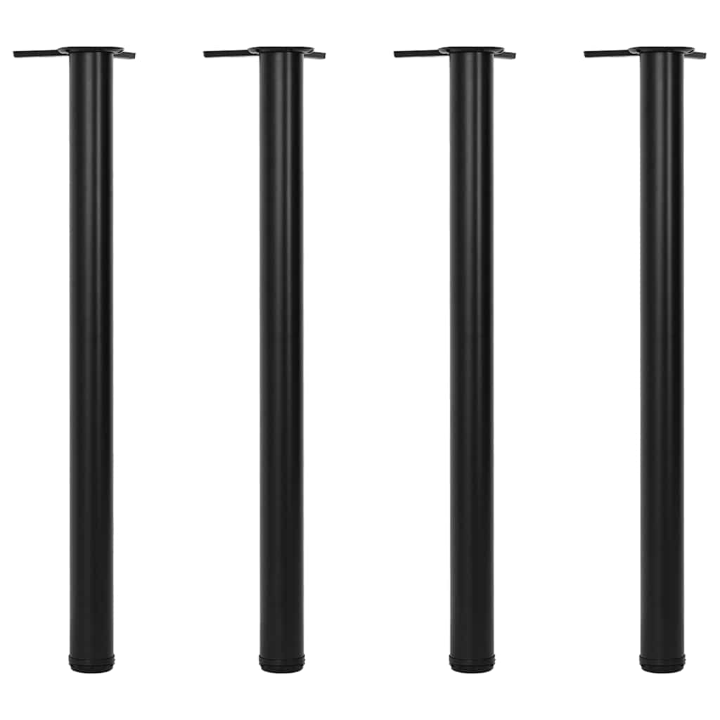 vidaXL 4 stolové nohy s nastavitelnou výškou černé, 870 mm