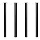 4 pernas de mesa, altura ajustável, preto 870 mm