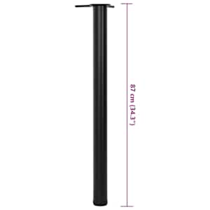 4 stolové nohy s nastavitelnou výškou černé, 870 mm - obrázek 7