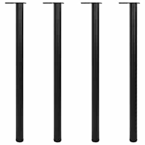 4 výškově nastavitelné stolové nohy 1100 mm černé - obrázek 1