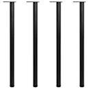 Pernas de mesa ajustáveis ​​em altura, 4 pcs, 1100 mm, preto