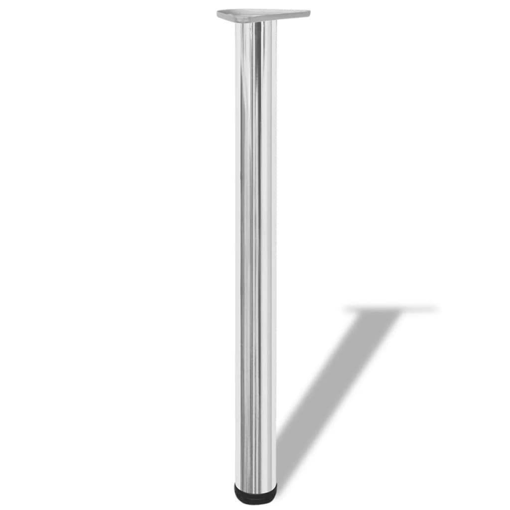 

vidaXL 242142 4 Height Adjustable Table Legs Chrome 710 mm