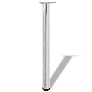 4 stolové nohy s nastavitelnou výškou chromované, 710 mm - obrázek 2
