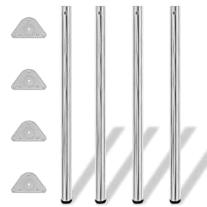 4 výškově nastavitelné stolové nohy chrom 1100 mm - obrázek 1