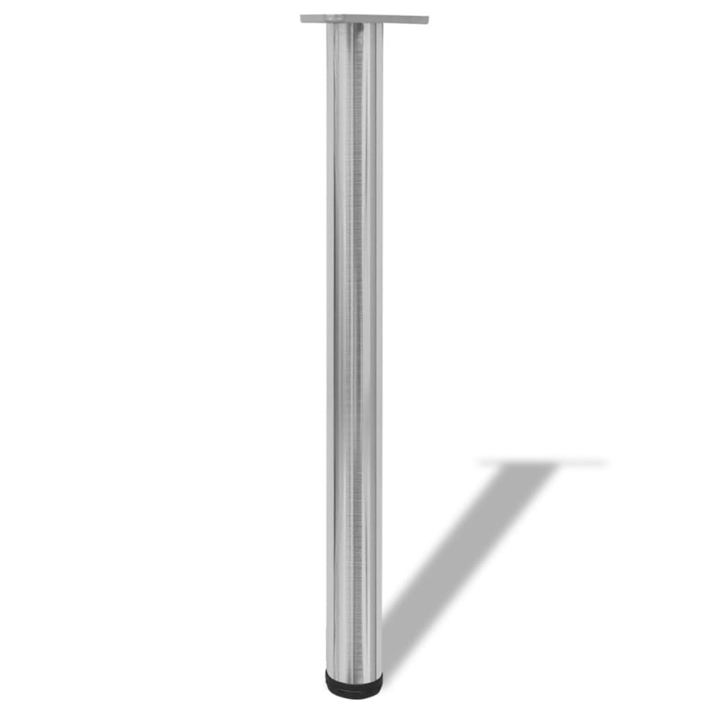 VidaXL - vidaXL Tafelpoten in hoogte verstelbaar 710 mm geborsteld nikkel 4 st
