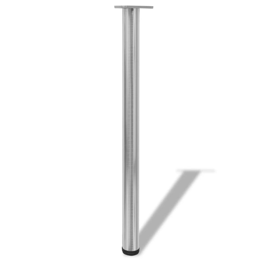 

vidaXL 242146 4 Height Adjustable Table Legs Brushed Nickel 870 mm