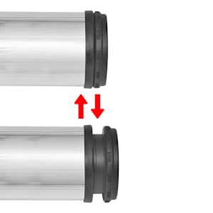 4 stolové nohy s nastavitelnou výškou, broušený nikl, 1100 mm - obrázek 3