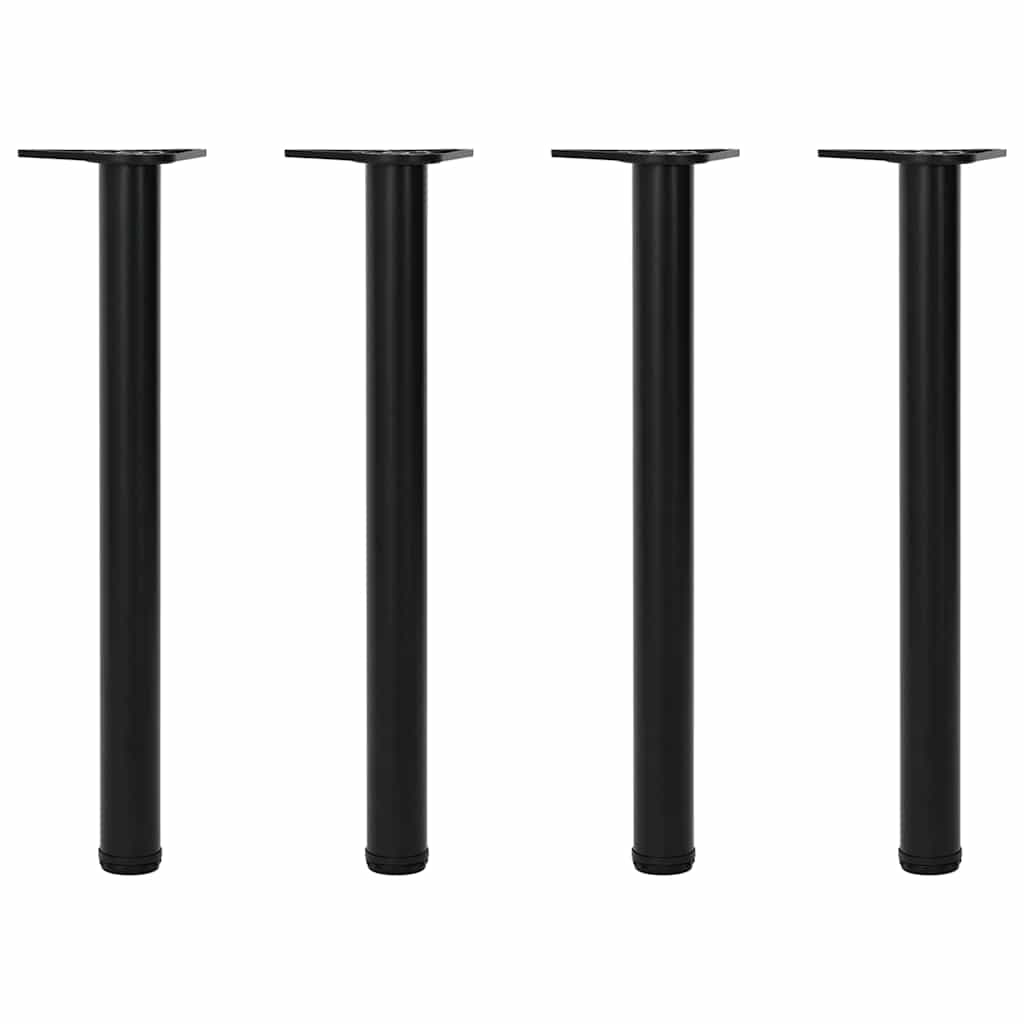 4 pieds de table réglables en hauteur 710 mm Noir