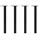 4 pernas de mesa, altura ajustável, preto 710 mm