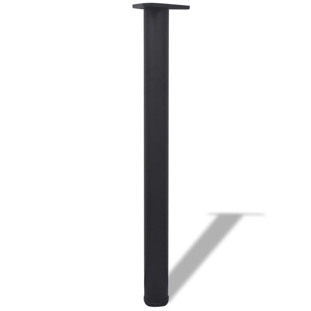 vidaXL Tafelpoten in hoogte verstelbaar zwart 710 mm 4 st