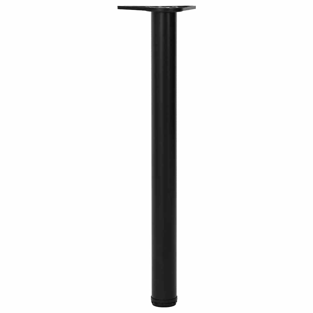 vidaXL Stolové nohy s nastaviteľnou výškou, čierne, 710 mm 4 ks