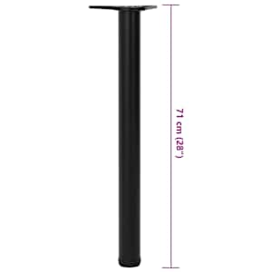 4 stolové nohy s nastavitelnou výškou černé, 710 mm - obrázek 7