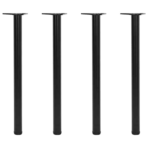 Reguleeritava k&otilde;rgusega lauajalad 4 tk, must, 870 mm