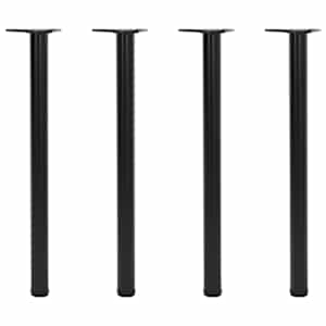 4 stolové nohy s nastavitelnou výškou černé, 870 mm - obrázek 1