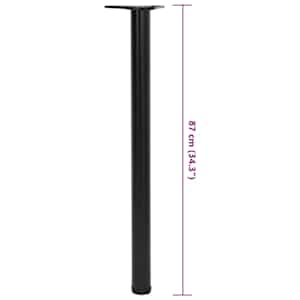 4 stolové nohy s nastavitelnou výškou černé, 870 mm - obrázek 7