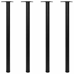 4 výškově nastavitelné stolové nohy 1100 mm černé - obrázek 1