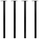 Pernas de mesa ajustáveis ​​em altura, 4pcs, preto, 1100 mm