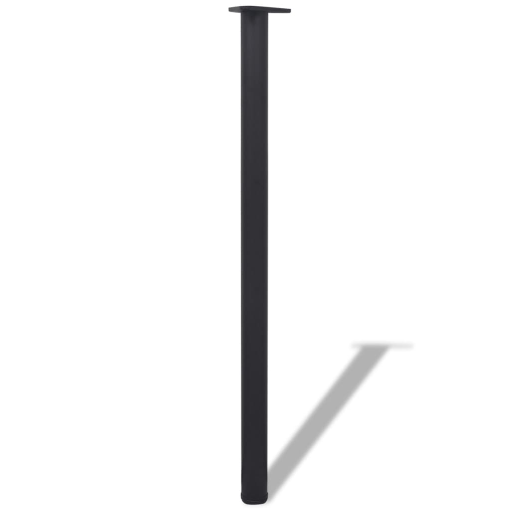 VidaXL - vidaXL Tafelpoten in hoogte verstelbaar 1100 mm zwart 4 st