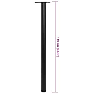 4 výškově nastavitelné stolové nohy 1100 mm černé - obrázek 7