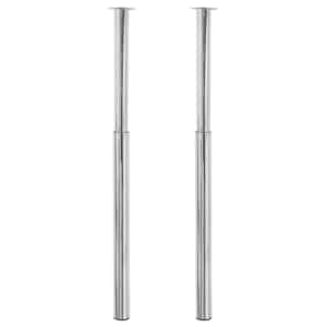2 teleskopické stolové nohy chromované 710 mm - 1100 mm