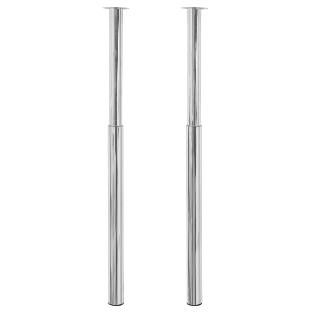 vidaXL 4 Teleskooppista Pöydän Jalkaa Kromi 710 mm-1100 mm