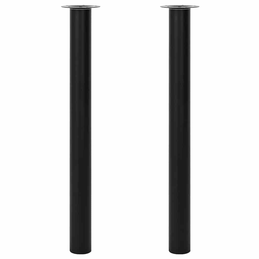 2 Teleskopski Nogi za Mizo Črne Barve 710 mm - 1100 mm