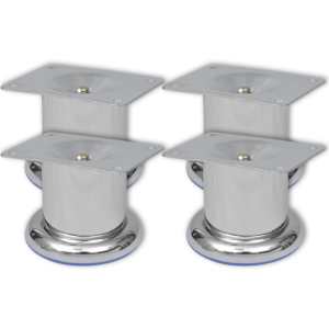 &Uuml;mmargused diivanijalad 4 tk, kroom, 60 mm