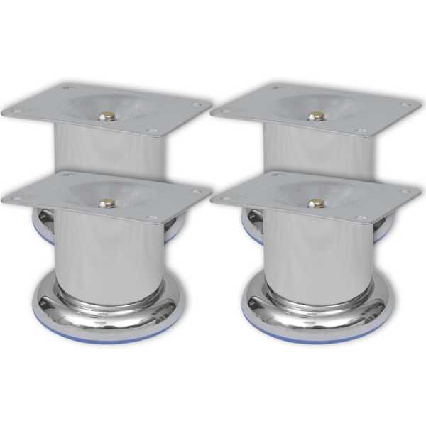 vidaXL &Uuml;mmargused diivanijalad 4 tk, kroom, 60 mm