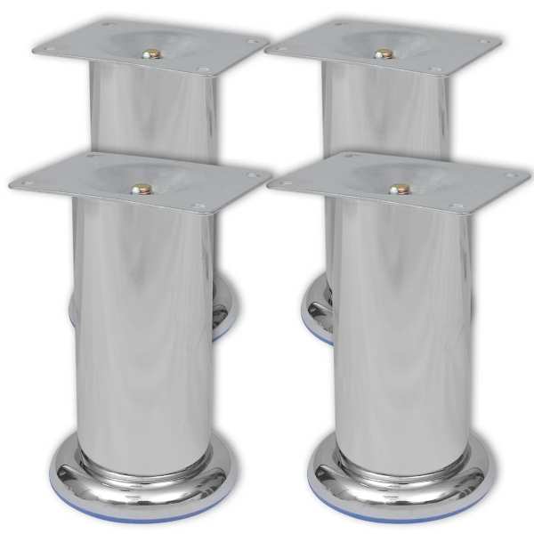 vidaXL &Uuml;mmargused diivanijalad 4 tk, kroom, 120 mm